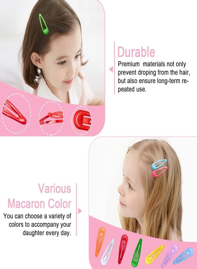 Blubby Hair Clips for Girls & Women, 40 Pieces, 5cm Snap Barrettes, Multicolour with Storage Box - Image 4