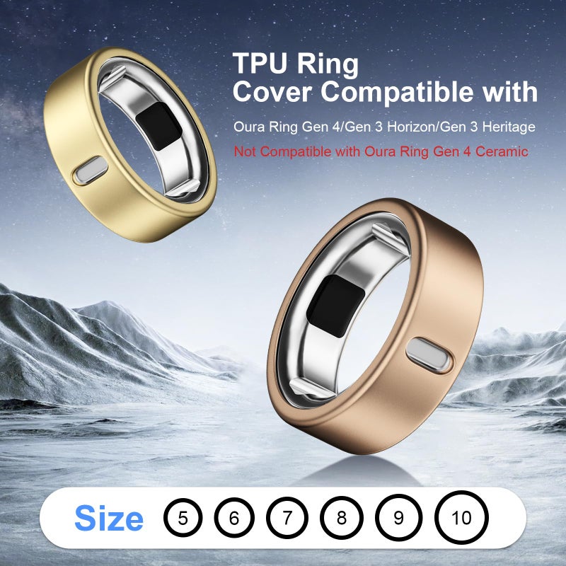 Vigamen 8 Pack Cover Compatible with Oura Ring Gen 4/Oura Ring Gen 3 Horizon/Heritage,Charging Derectly,Matte Texture Wear-Resistant Anti-Scratch TPU Protector for Oura Rings Women Menï¼ˆA,Size 8 - Image 3