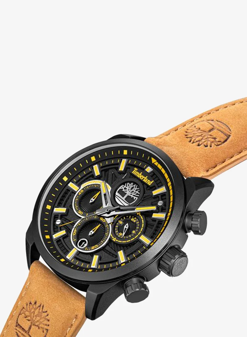 تمبرلاند Henniker II Black Dial 3 Interchangeable Straps Multifunction Watch for Men, 46mm