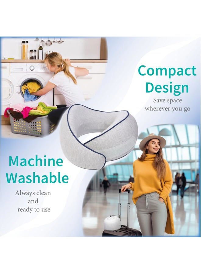 ETONVILLE Travel Pillow Neck Memory Foam, Airplane Flight, Sleeping Essential - Image 3