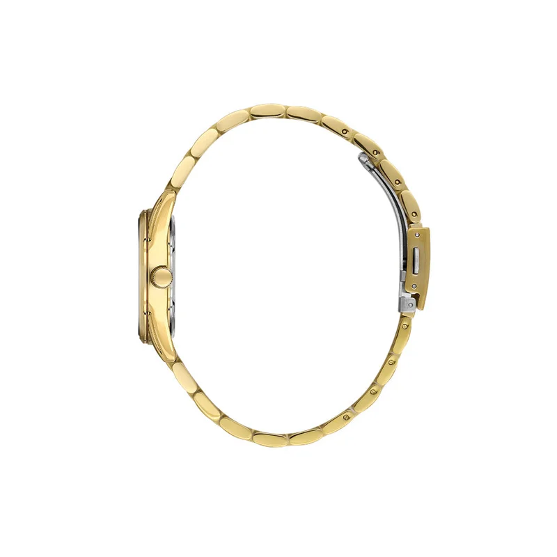 DANIEL KLEIN Women's Stainless Steel Gold Alloy Case Analog Silver Round Sunray Dial Japanese Quartz Premium 30 Meters Water Resistant