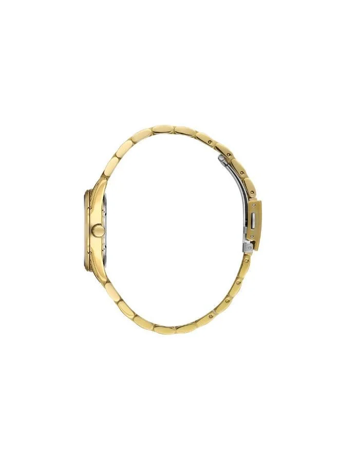 DANIEL KLEIN Women's Stainless Steel Gold Alloy Case Analog Silver Round Sunray Dial Japanese Quartz Premium 30 Meters Water Resistant