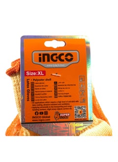 INGCO Latex Safety Gloves Rubber Work Gloves Industrial Project Hand Safety Glove Nitrile Coated, X-Large - HGVL05  - Image 4