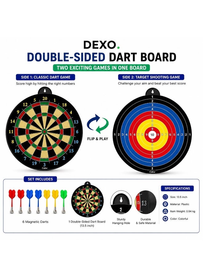 DEXO Magnetic Dart Board Set -15 Inch - Image 3