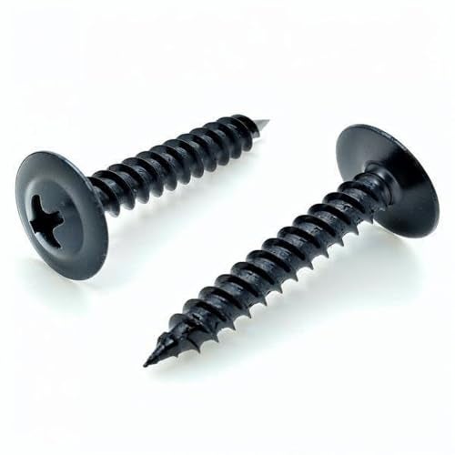 BCP Fasteners #8 x 1, 100 Qty Black Wood Screws - Phillips Modified Truss Head Wood Screws, Black Phosphate Coated Carbon Steel, Perfect for Wood-to-Wood & Thin Metal Fastening Projects BCP1079 - Image 1