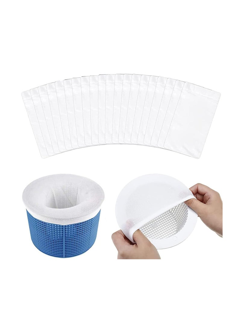 Pack of 20 Pool Skimmer Socks, Filter Skimmer Pool, Skimmer Filter Net, Filter Socks, Pool Skimmer Socks, Reusable Skimmer Basket Net for Surface Skimmer Removes Leaves, Swimming Pool Skimmer Socks - Image 1