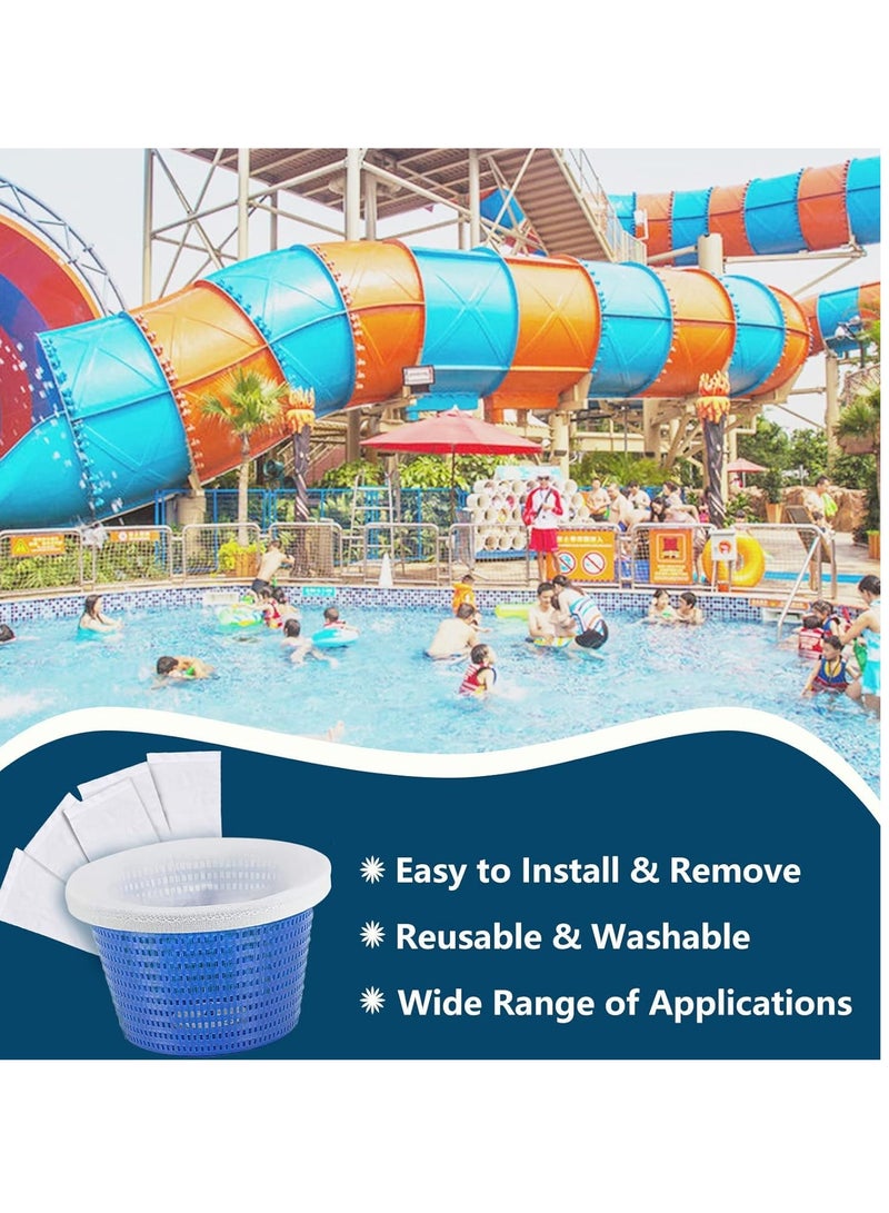 Pack of 20 Pool Skimmer Socks, Filter Skimmer Pool, Skimmer Filter Net, Filter Socks, Pool Skimmer Socks, Reusable Skimmer Basket Net for Surface Skimmer Removes Leaves, Swimming Pool Skimmer Socks - Image 3