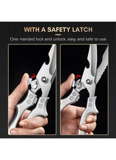 Generic Kitchen Shears Heavy Duty Kitchen Scissors Stainless Steel Food Cooking Scissors for Meat Chicken Turkey Multipurpose Dishwasher Safe  - Image 2