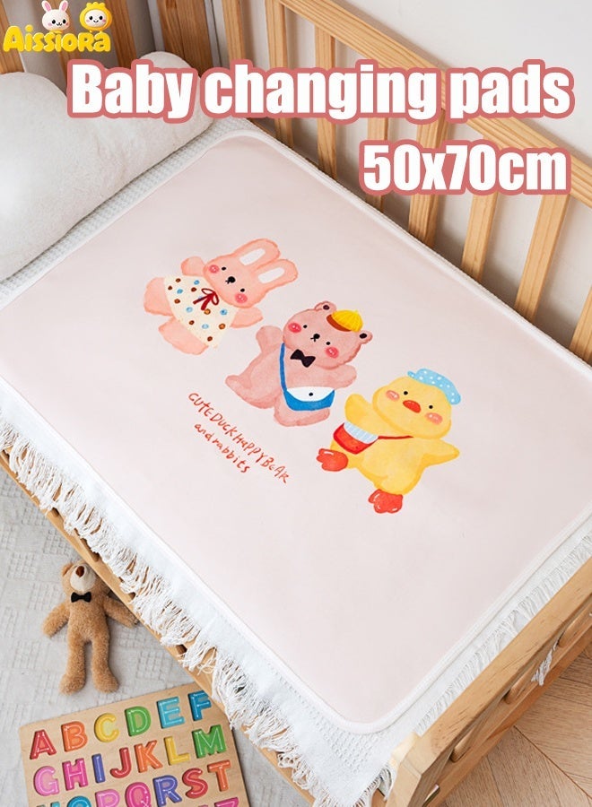Aissiora 50x70 cm Waterproof baby pads, baby pee pads, Crib waterproof mat Reusable incontinence pads, Suitable for children, the elderly, women and pets - Image 1