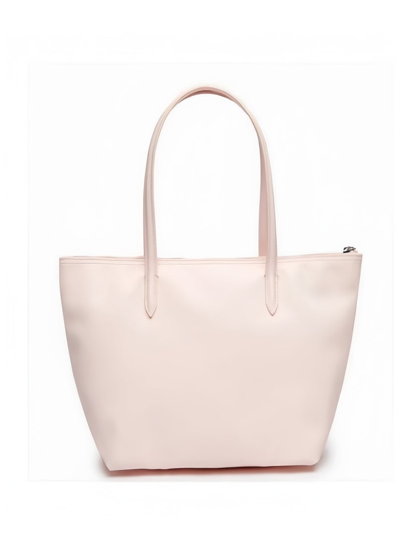 Lacoste Women's L12.12 Concept Fashion Versatile Large Capacity Zipper Handbag Single Shoulder Bag Tote Bag Medium Pink - Image 4