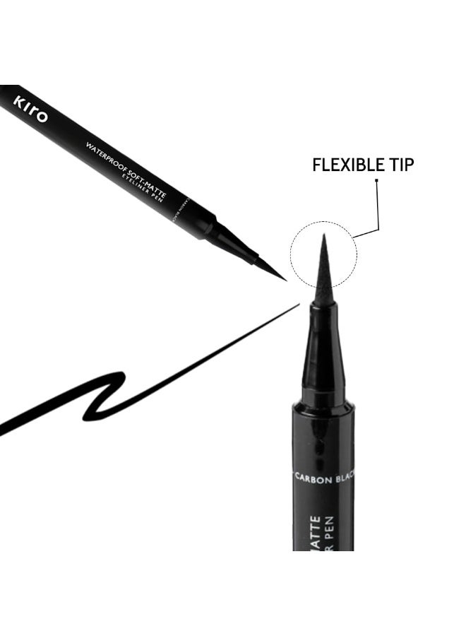 Kiro Waterproof Soft-Matte Eyeliner Pen, Carbon Black, 1.1 ml, Smudgeproof Eye liner, Matte Pen Eyeliner, Vegan, No Parabens, Liquid Eye Pen, 24 Hour Stay On, Non Toxic Liner for Eye - Image 4