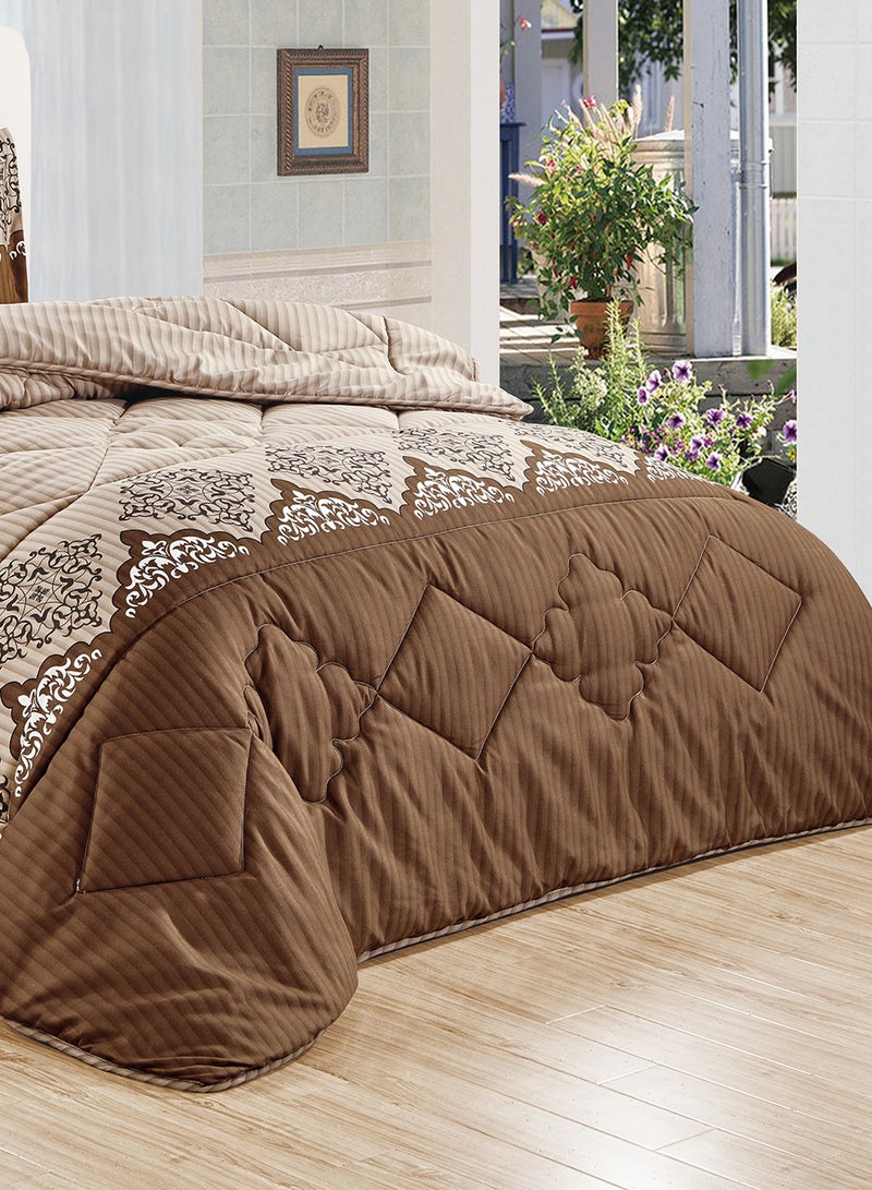 Moon 4 Pieces Single Size 160x210Cm Comforter Set Medium Filling Bedding Set for All Season Includes 1Comforter 1Bedsheet 1Pillow Shams and 1Cushion cases  - Image 3