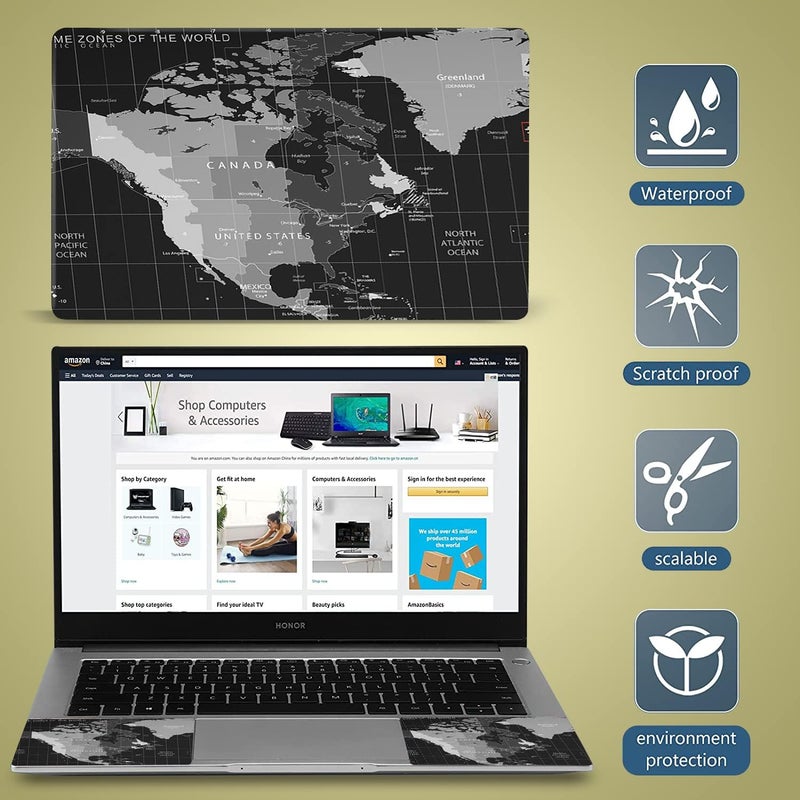 icolor World Map Laptop Skin Sticker - Image 5