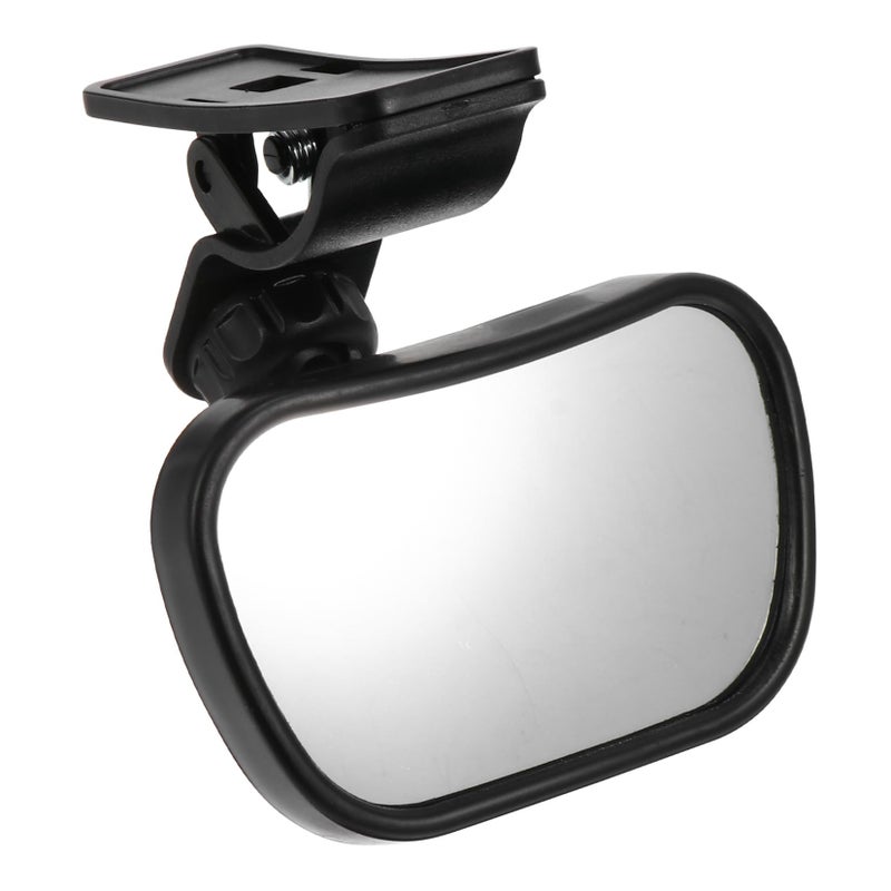 Adjustable Rearview Mirror For Backseat Monitoring Wide Angle View Black Interior - Image 2