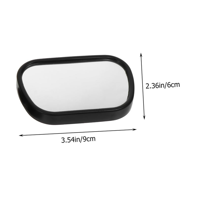 Adjustable Rearview Mirror For Backseat Monitoring Wide Angle View Black Interior - Image 3