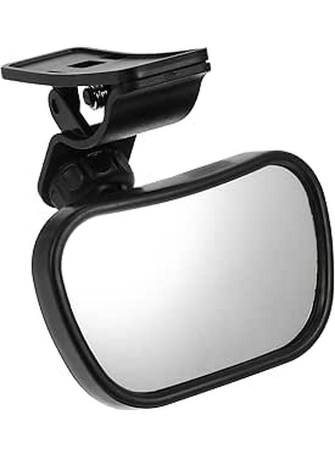 Adjustable Rearview Mirror For Backseat Monitoring Wide Angle View Black Interior - Image 1
