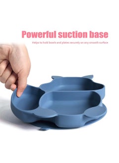 iMissiu Silicone Baby Feeding Set, 9 Piece Baby Led Weaning Supplies, Baby Toddler Bib Cup Divided Plate and Bowl Self Feeding Spoons Dish Set, Baby Eating Utensils, Toddler Feeding Supplies  - Image 3