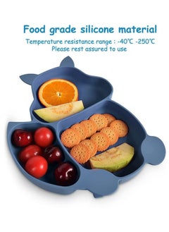 iMissiu Silicone Baby Feeding Set, 9 Piece Baby Led Weaning Supplies, Baby Toddler Bib Cup Divided Plate and Bowl Self Feeding Spoons Dish Set, Baby Eating Utensils, Toddler Feeding Supplies  - Image 2