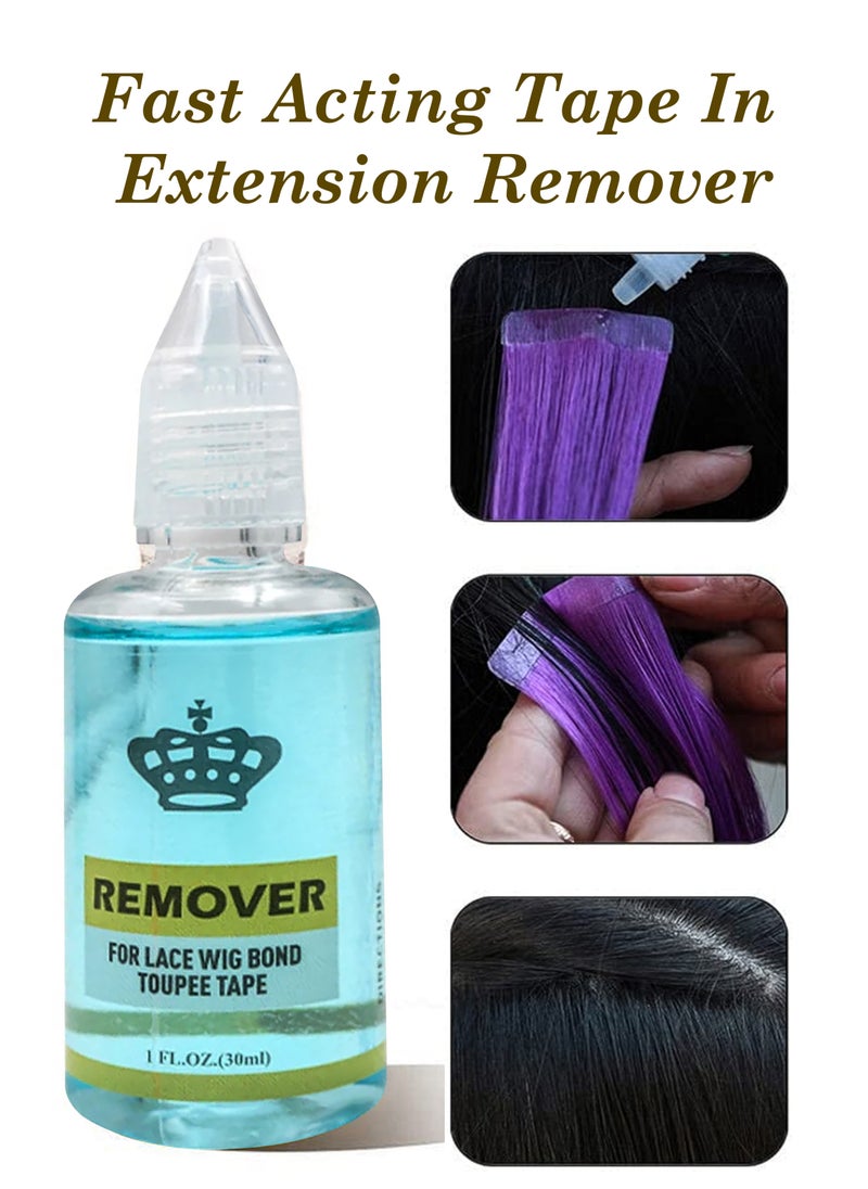 Estelle Professional Hair Extension Tape Remover Spray Fast Acting Gentle Adhesive Remover for Tape-In Extensions Wigs and Glue Bonds Oil Based Skin Safe Formula with Citrus Extracts Light Blue  - Image 1