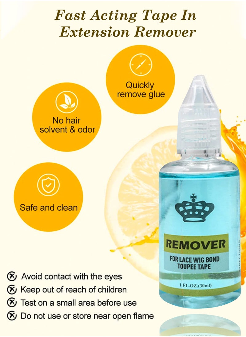 Estelle Professional Hair Extension Tape Remover Spray Fast Acting Gentle Adhesive Remover for Tape-In Extensions Wigs and Glue Bonds Oil Based Skin Safe Formula with Citrus Extracts Light Blue  - Image 3