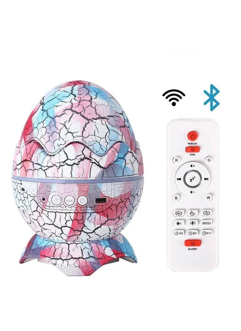 Generic - Dinosaur Egg Shell Galaxy Projector Starry Sky Night Light Bluetooth-Speakers LED Nebula Lamp Cute Gaming Room Decor Kids Gift - Image 1