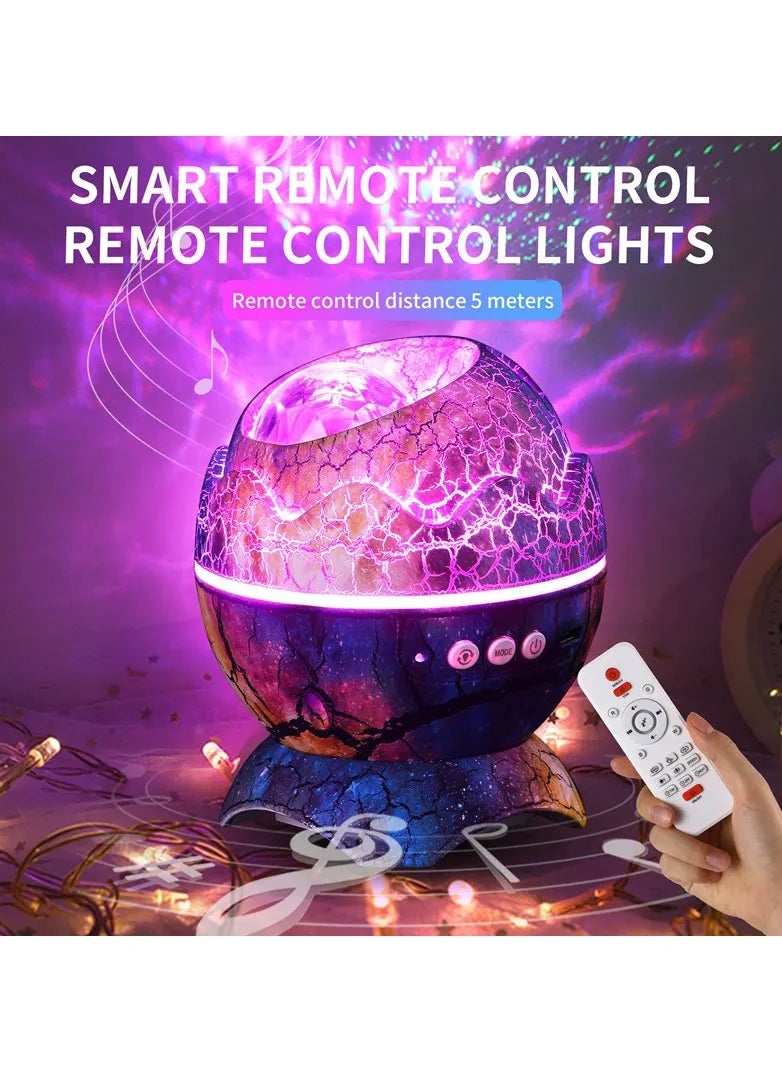 Generic - Dinosaur Egg Shell Galaxy Projector Starry Sky Night Light Bluetooth-Speakers LED Nebula Lamp Cute Gaming Room Decor Kids Gift - Image 1