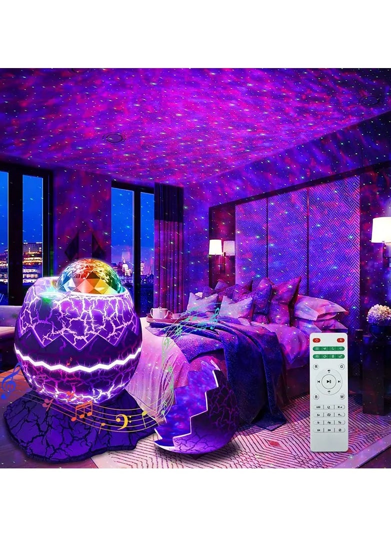 Generic - Dinosaur Egg Shell Galaxy Projector Starry Sky Night Light Bluetooth-Speakers LED Nebula Lamp Cute Gaming Room Decor Kids Gift - Image 1