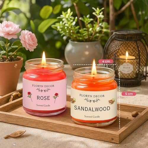 Floryn Decor Jar Scented Candles Gift Set | Scented Candle Set of 18 | Highly fragranced Candles Pack of 18 Mini Jars (Pack of 18) - Image 3