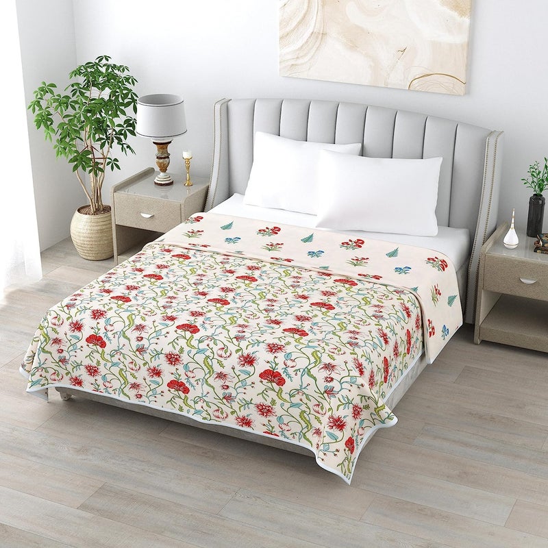 TIQH TIQH 100 Heavy Cotton Super Soft Summer Special Single Bed Reversible BlanketDuvetAC Comforter Light Weight AC Dohar Multi 02  - Image 2