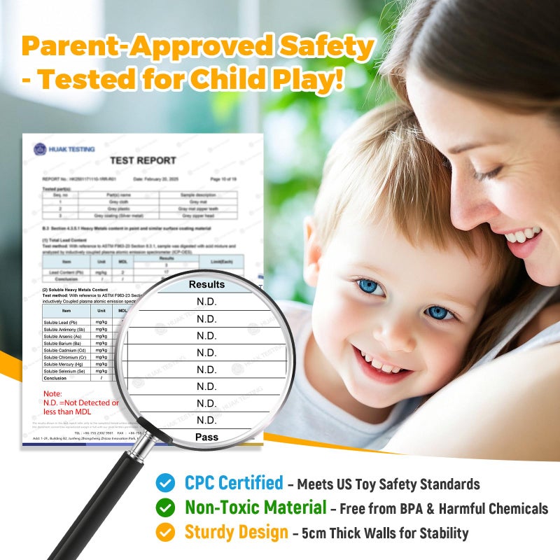 TRENDBOX Foam Ball Pit for Toddlers, 35x11 inch Soft Baby Ball Pit with Washable Velvet Cover (Balls not Included)- Grey - Image 2