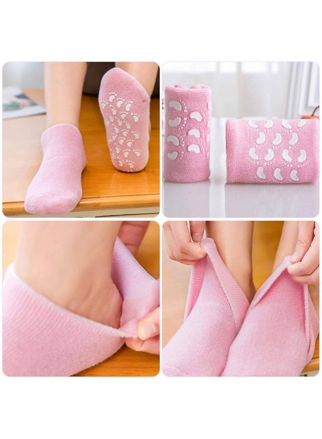 Silicone Gel Moisturizing Ultra-Soft Spa Socks For Repair Dry ed Feet And Ankles, Skincare, Footful Beauty, Spa Moisturizing Gel Socks,Spa Socks for ed heels - Image 5