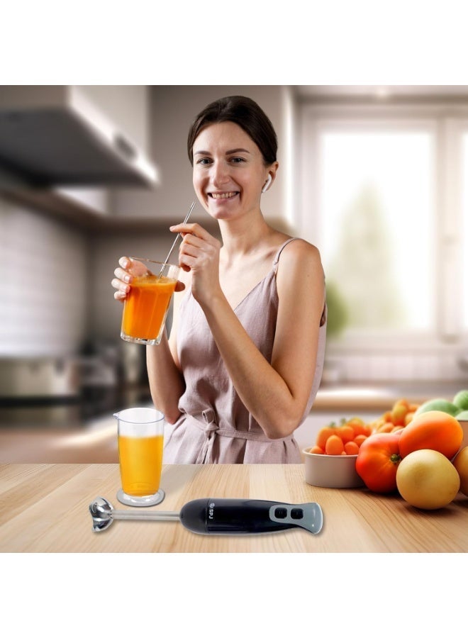 SPJ 200W Hand Blender with 600mL Blending Cup | 2-Speed Control | Durable Stainless Steel Blades | Compact & Easy to Use | Ideal for Smoothies, Sauces & Soups | 1-Year Warranty (Black) - Image 5