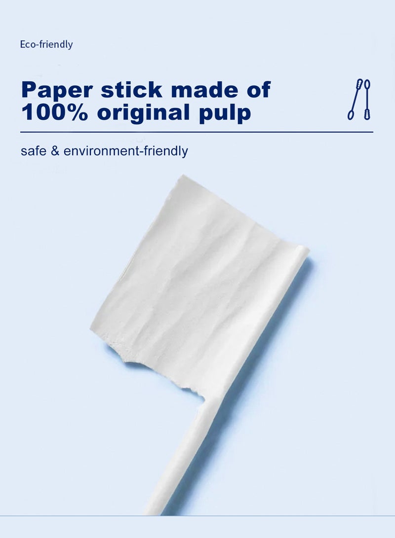 4 Pack Disposable Cotton Swabs (Spiral and Pointed) Perfect for Make-up Fixing Makeup Mishaps High Quality Cotton Buds for Baby Ear Nose Clean Total 800 Count Ear Swabs for Baby Adult For Make-up - Image 4