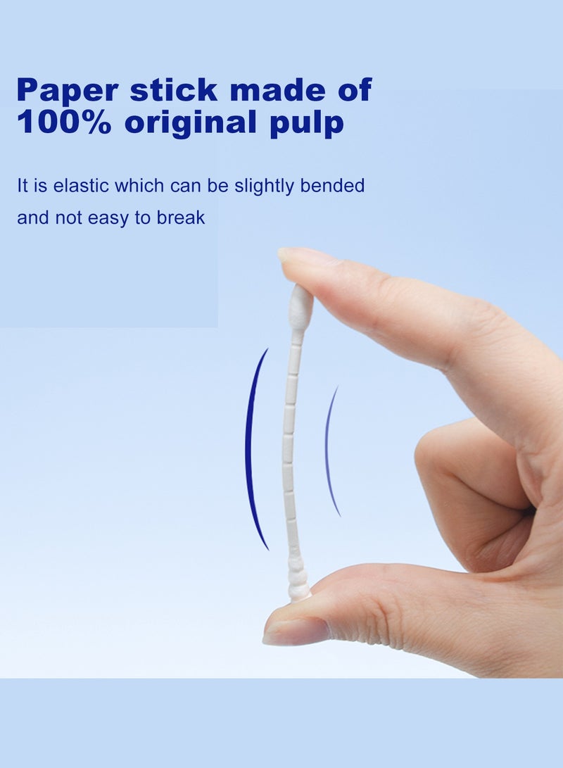 4 Pack Disposable Cotton Swabs (Spiral and Pointed) Perfect for Make-up Fixing Makeup Mishaps High Quality Cotton Buds for Baby Ear Nose Clean Total 800 Count Ear Swabs for Baby Adult For Make-up - Image 5
