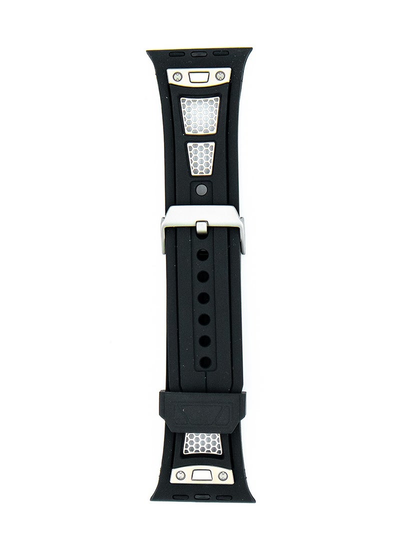 MOCOM 49mm Watch Straps Silicone Rubber For Apple Watch Mocom Black  - Image 1
