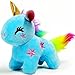 Kawaite Blue Unicorn Stuffed Animals for Kids and Adults Mini Plush Toys Key Chain Cuddly Unicorns Plush Toy Soft and Fun Stuffed Animal for Girls and Boys Birthday Gifts Easter Basket Stuffers - Image 3
