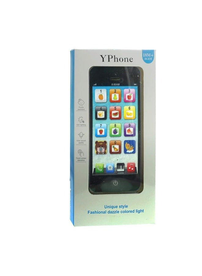 YOYOSTORE Black Mobile Toy Phone Kid Baby Music Touch Learning Study English USB Charge - Image 4