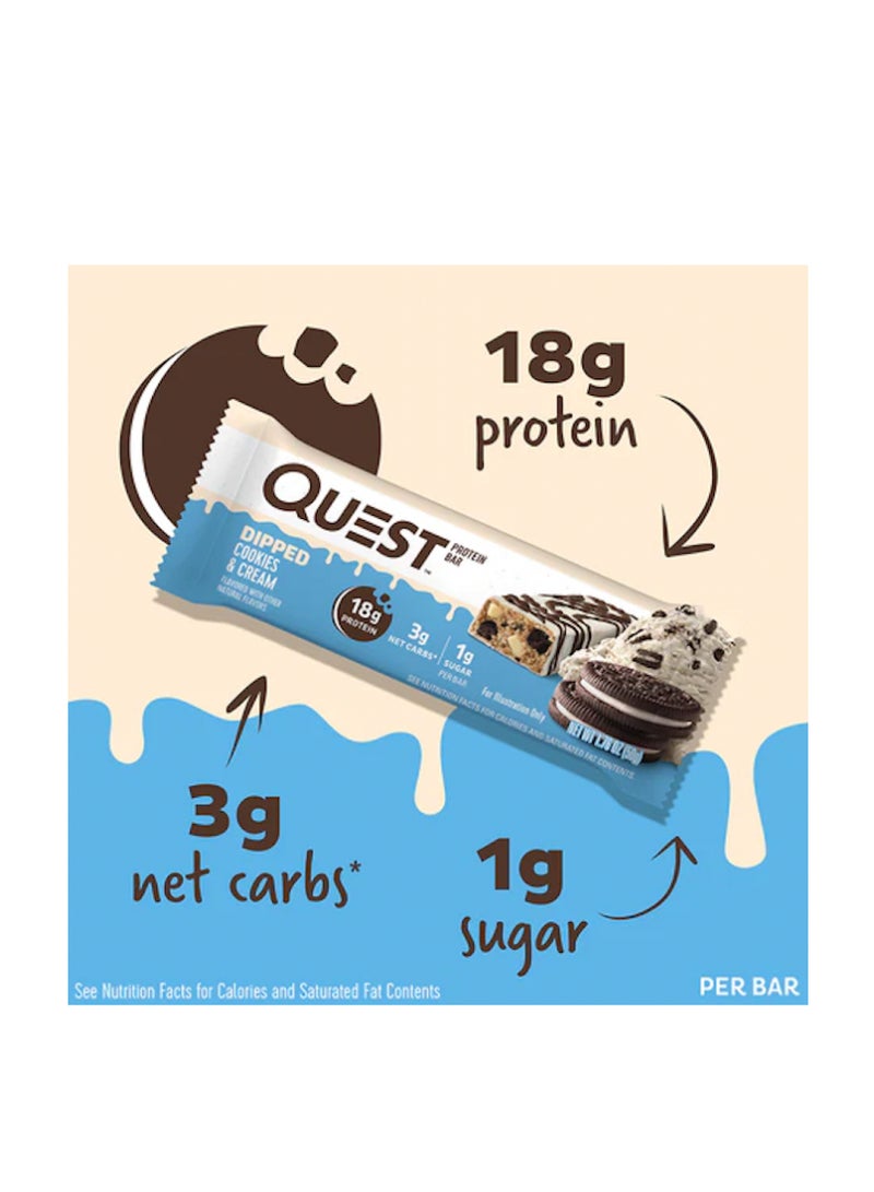 Quest Nutrition Protein BarsDipped Cookies And Cream 50g - Image 2