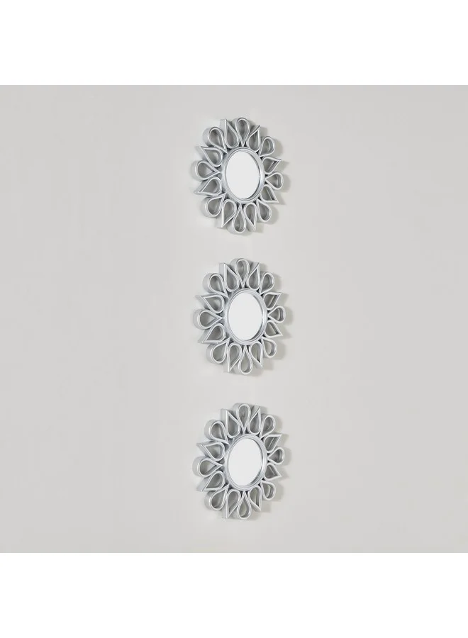 Home Box Faiz 3-Pieces Decorative Mirror Set 25 X 25Cm