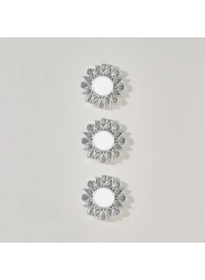 Home Box Faiz 3-Pieces Decorative Mirror Set 25 X 25Cm