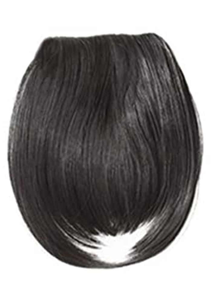 Estelle Clip in Bangs Hair Extensions One Piece in Fringe Bangs Hairpiece Synthetic Hair Accessories For Women Dark Black - Image 1