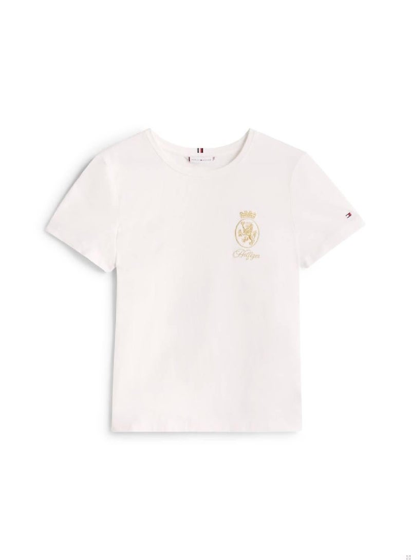 تومي هيلفيغر تيشيرت برقبة دائرية مطرز بشعار - Image 4