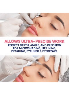 Stylia 20 Piece Permanent Makeup Cartridges For Microshading, Lip Lining, Detailing, Eyeliner & Eyebrows - Clear, Sharp, Disposable & Easy To Install - 1Rl For Lining & Shading  - Image 3