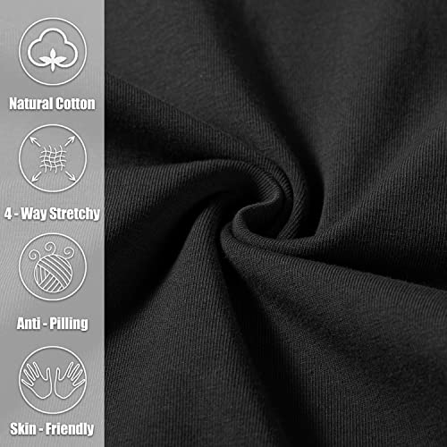 Pudolla Men's Cotton Yoga Sweatpants Athletic Lounge Pants Open Bottom Casual Jersey Pants for Men with Pockets (Black XX-Large) - Image 4