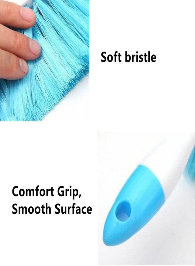 Jilukibo 2 Pack Soft Bristle Bed Sheets Sweeping Cleaning Brush with Long Hand, Counter Duster for Debris Hair Remover Desk Quilt Sofa Furniture (Blue, Green) - Image 3