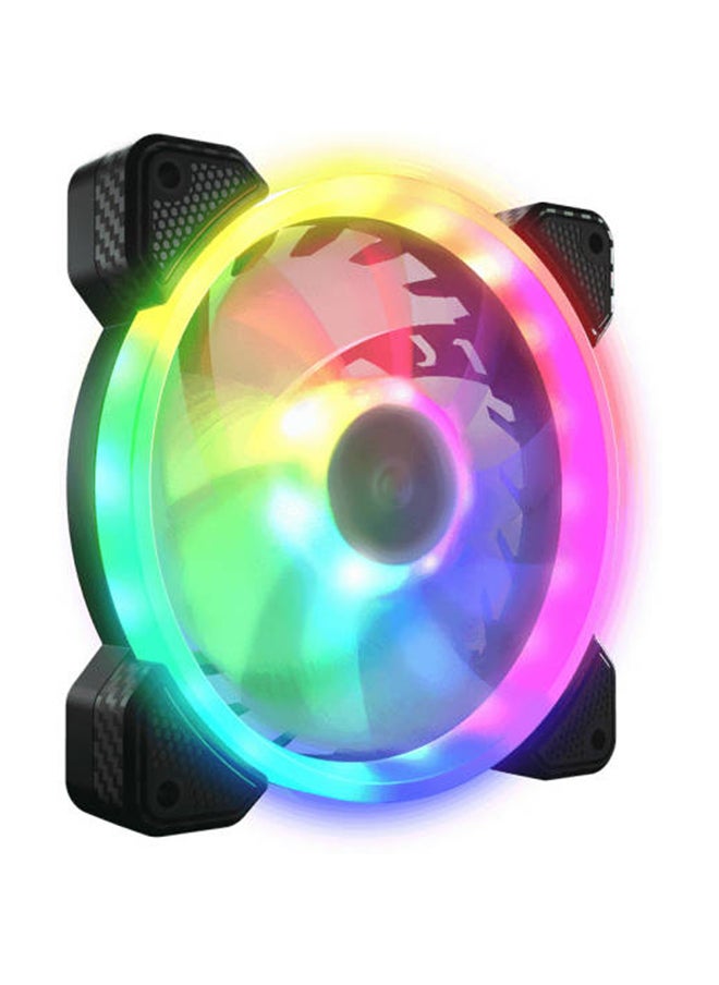 Cougar مروحة تبريد ARGB Vortex VX120 PWM 120MM HDB، مع موصل 5V-ARGB، سرعة 600-1500 دورة في الدقيقة، واجهة ARGB ثلاثية الدبابيس، مثبط اهتزاز، مزامنة اللوحة الأم ARGB، عبوة من 3 قطع، أسود | 3MVX1203.0001  - Image 3