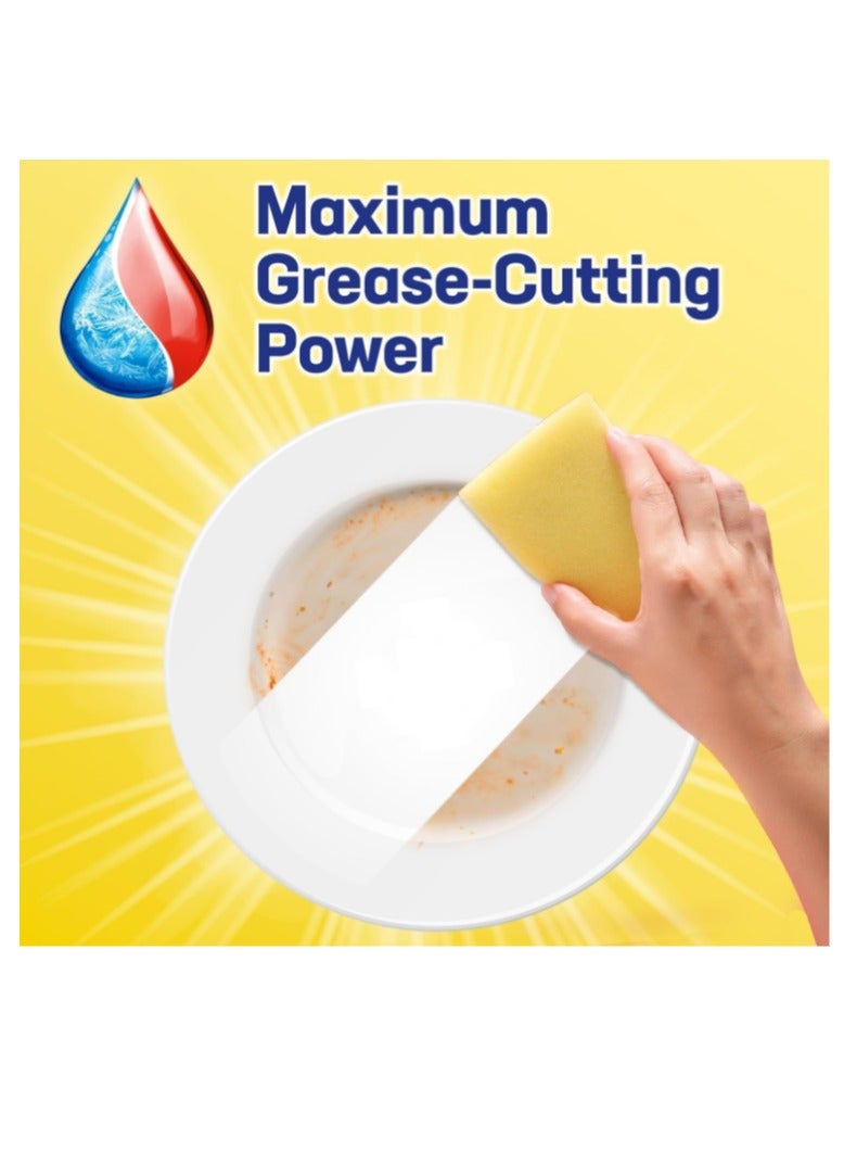 Pril Cold Power Hand Dishwashing Liquid, With 5+ Self-Degreasing Action Power, For removing stubborn stains and unpleasant odors, Lemon, Pack of Two, 2 x 950ML - Image 2