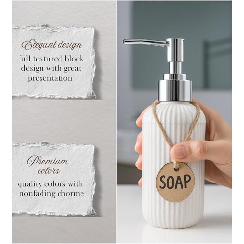 Haristar Liquid Soap Dispenser|Sanitizer Dispenser, Lotion, Shampoo Dispenser | Handwash Bottle for Kitchen | Soap Dispenser for Wash Basin | 300 MLL (Granite White, Pack of 1) - Image 5