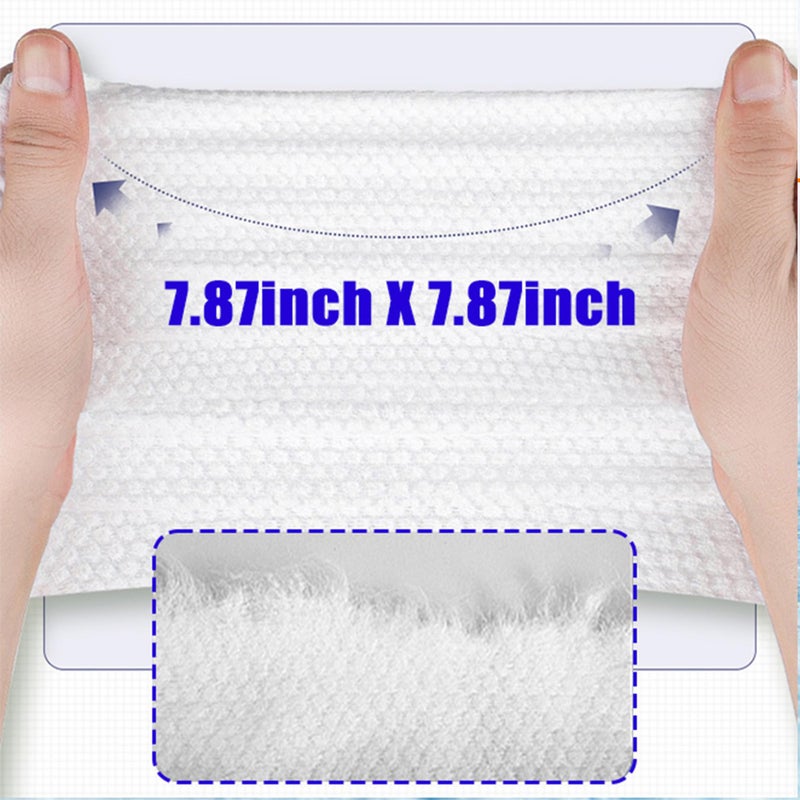 KUKEO 2 Pack Face Towels Disposable,100 Count Ultra Thick Disposable face towels Facial Wash Cloth for Sensitive Skin, Face Clean Towels, Lint- free Facial Tissue - Image 5