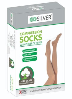 Maternity Panty Hose Compression Socks, Class 2 (23-32 Mmhg) Closed Toe Flesh